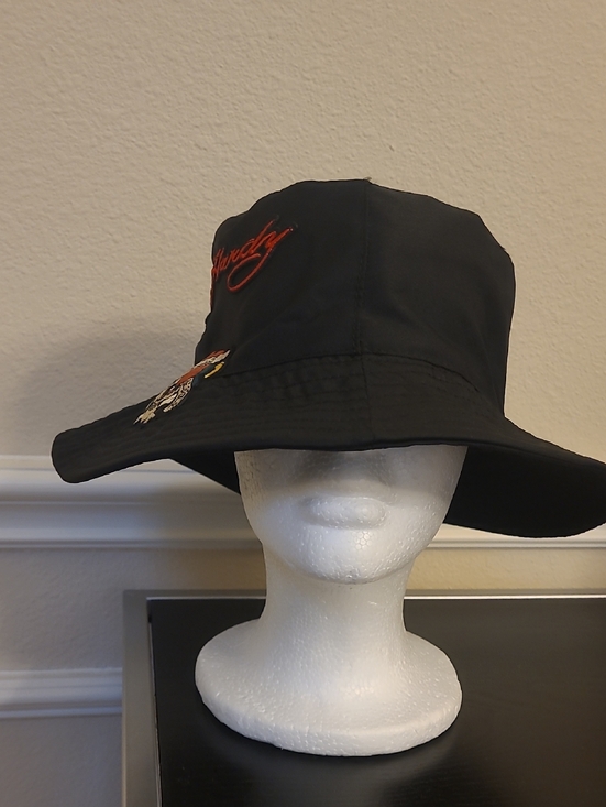 Ed Hardy Black Bucket Hat with Multicolor Embroidery main image 6